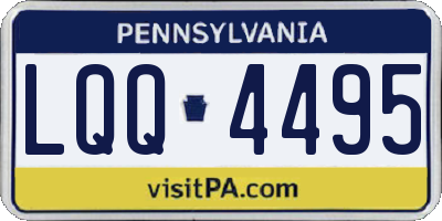 PA license plate LQQ4495