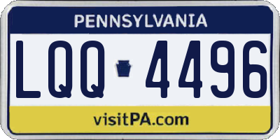 PA license plate LQQ4496