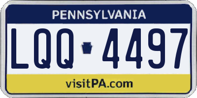 PA license plate LQQ4497