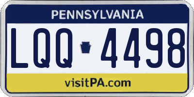 PA license plate LQQ4498