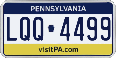 PA license plate LQQ4499