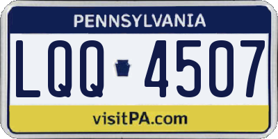 PA license plate LQQ4507