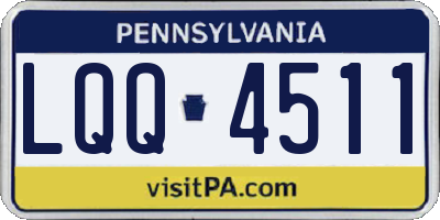 PA license plate LQQ4511