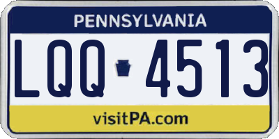 PA license plate LQQ4513