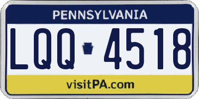PA license plate LQQ4518
