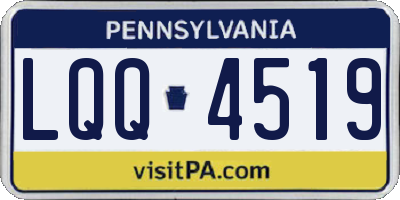 PA license plate LQQ4519