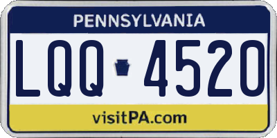 PA license plate LQQ4520