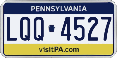 PA license plate LQQ4527