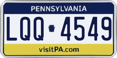 PA license plate LQQ4549