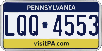 PA license plate LQQ4553