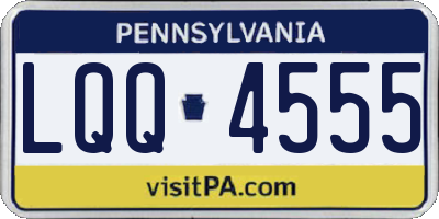 PA license plate LQQ4555