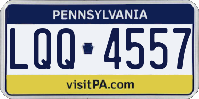 PA license plate LQQ4557