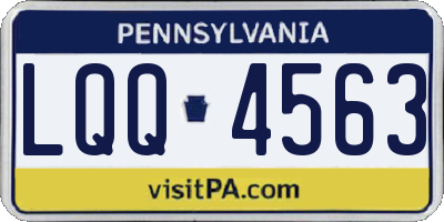 PA license plate LQQ4563