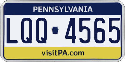 PA license plate LQQ4565