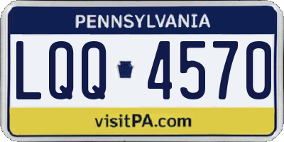 PA license plate LQQ4570