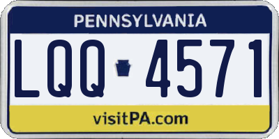 PA license plate LQQ4571