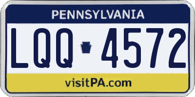 PA license plate LQQ4572