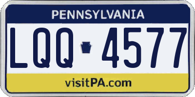 PA license plate LQQ4577