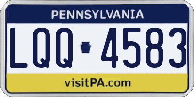 PA license plate LQQ4583
