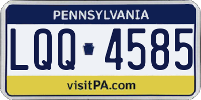 PA license plate LQQ4585