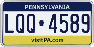 PA license plate LQQ4589