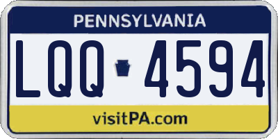 PA license plate LQQ4594