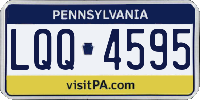 PA license plate LQQ4595