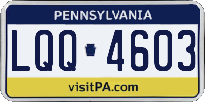 PA license plate LQQ4603