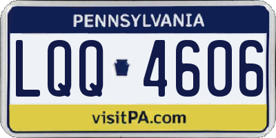PA license plate LQQ4606