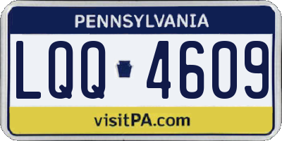 PA license plate LQQ4609
