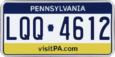 PA license plate LQQ4612