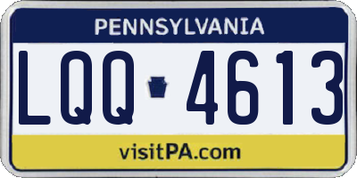 PA license plate LQQ4613