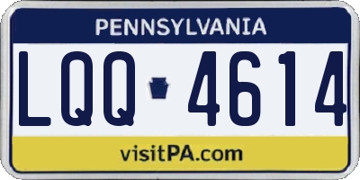 PA license plate LQQ4614