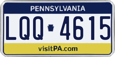 PA license plate LQQ4615
