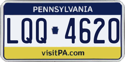 PA license plate LQQ4620