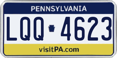 PA license plate LQQ4623