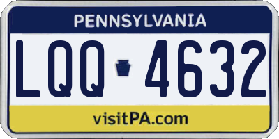 PA license plate LQQ4632