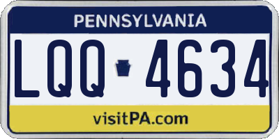 PA license plate LQQ4634
