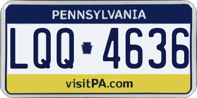 PA license plate LQQ4636