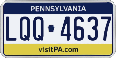 PA license plate LQQ4637