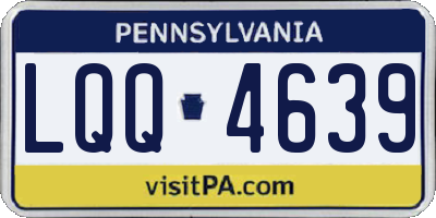 PA license plate LQQ4639