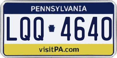 PA license plate LQQ4640