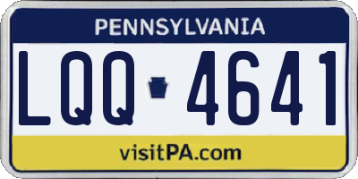 PA license plate LQQ4641
