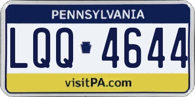 PA license plate LQQ4644