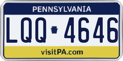PA license plate LQQ4646