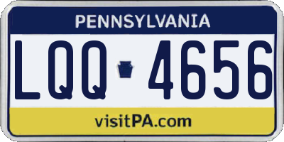 PA license plate LQQ4656
