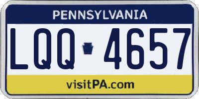 PA license plate LQQ4657