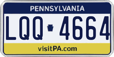 PA license plate LQQ4664