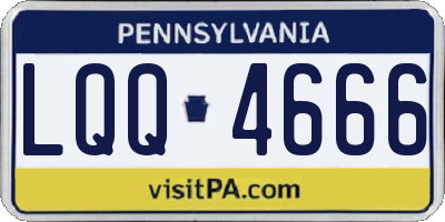 PA license plate LQQ4666