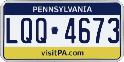 PA license plate LQQ4673